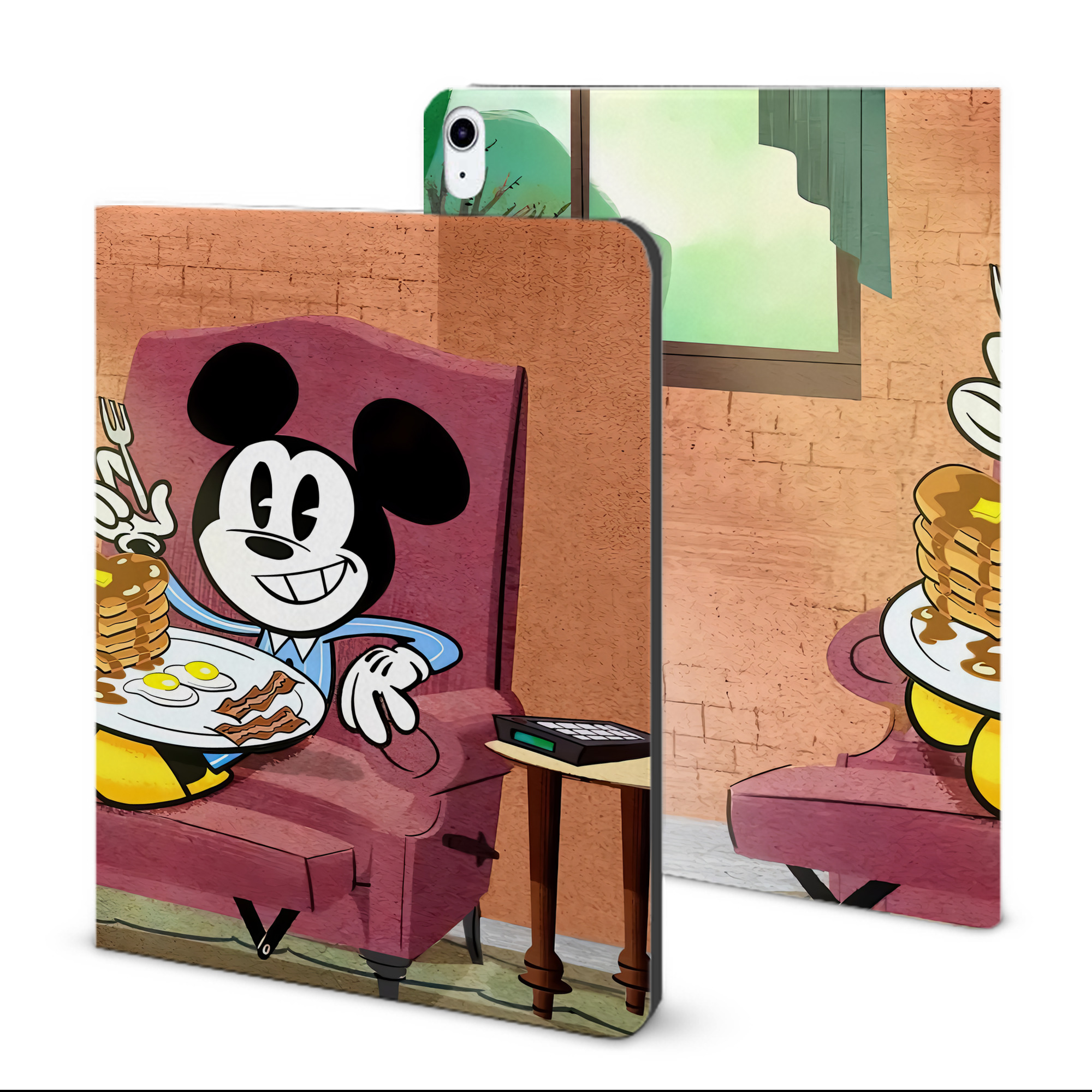 （画像用） ミッキーマウス Mickey Mouse IPad ケース ブック型 PUレザー TPU 耐衝撃 軽量 薄型 ペン収納なし 全面保護 IPad 各モデル対応